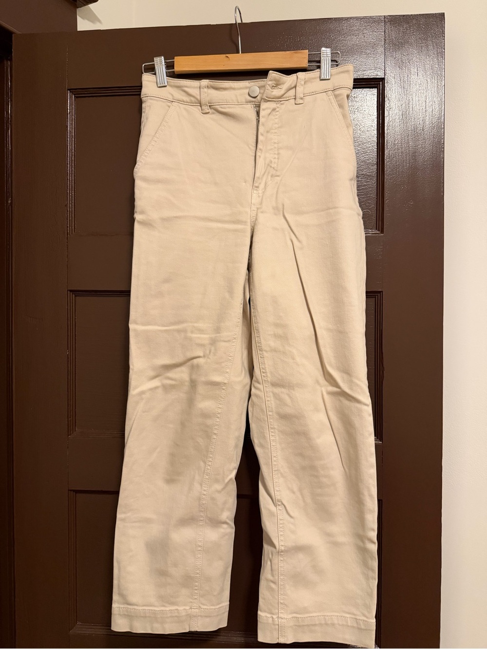 Everlane Women's Cream Straight-Leg Chinos